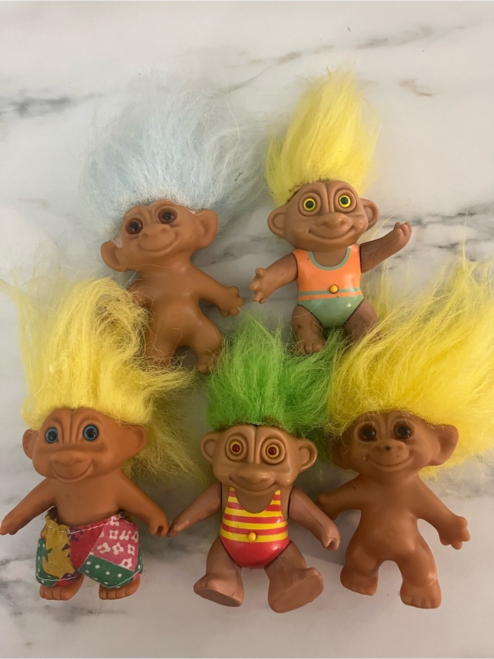 VINTAGE TROLL DOLLS LOT 90s Retro Russ Berrie Soma Ace Novelty